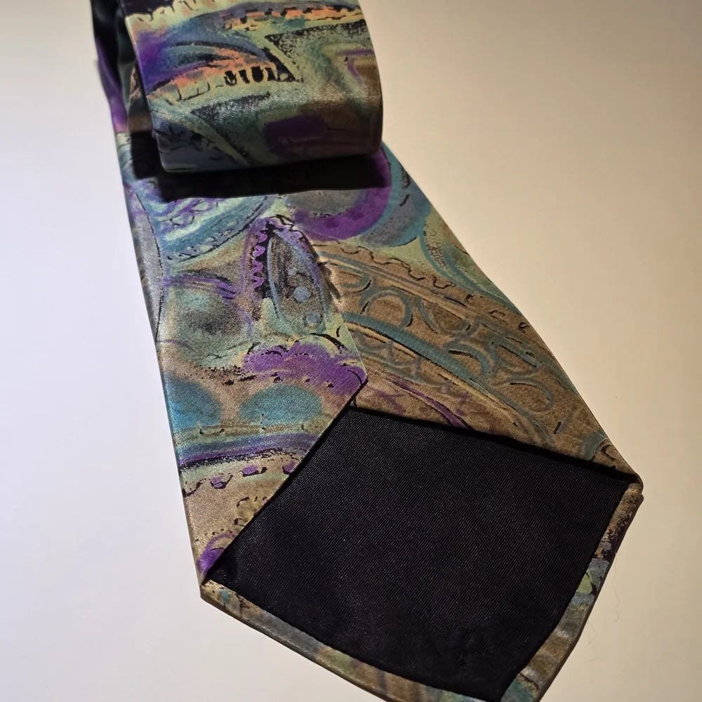 Multicolor Abstract Pattern Tie - Picture 6 of 9
